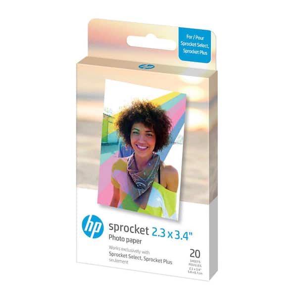 HP Sprocket 2.3 x 3.4" Premium Zink Sticky Back Photo Paper (20 Sheets) Compatible with Sprocket Select/Plus Printers