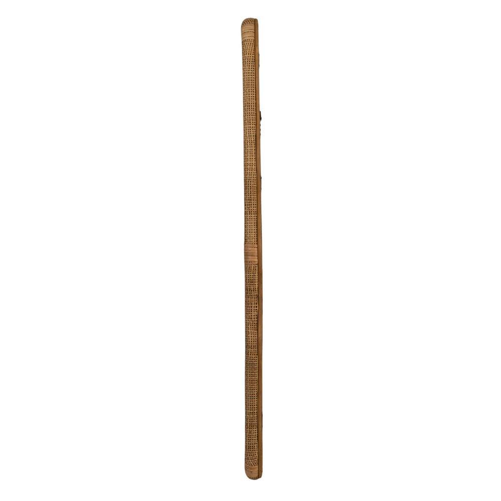 Natural Wavy Handwoven Rattan Cane Rectangular Vanity Mirror