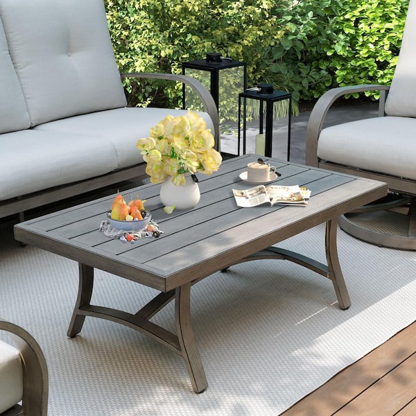 CHAMBER Rectangular Aluminum Outdoor Coffee Table
