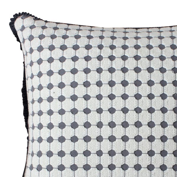 The Urban Port 18 x 18 Square Accent Pillows, Geometric Pattern