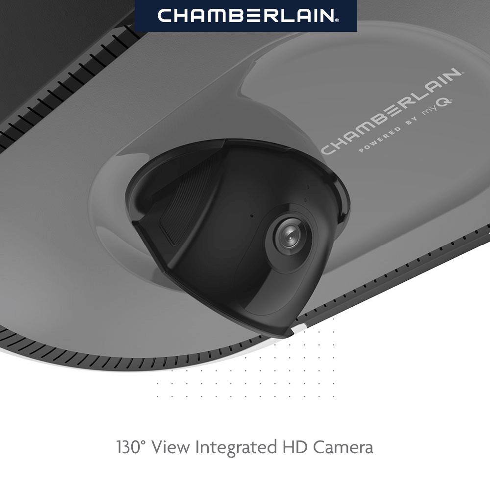 Chamberlain 3/4 HP Black and White Belt Drive Smart Garage Door Opener
