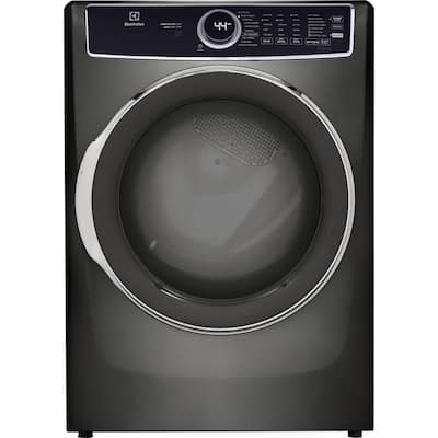 8.0 Cu. Ft Front Load Perfect Steam Electric Dryer with LuxCare Dry and Instant Refresh in Titanium