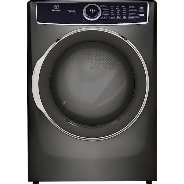 8.0 Cu. Ft Front Load Perfect Steam Electric Dryer with LuxCare Dry and Instant Refresh in Titanium