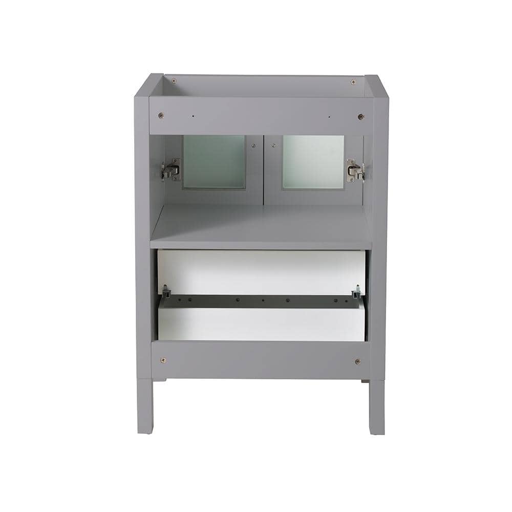 Torino 24" Gray Engineered Wood Modern Freestanding Vanity Cabinet