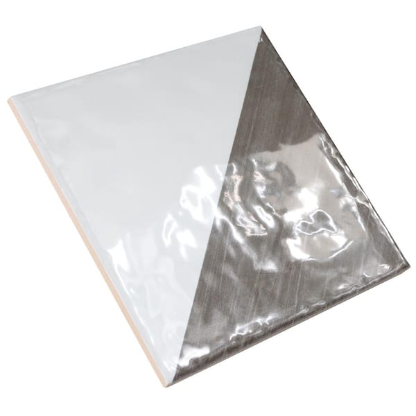 Triangle Rustique Glossy Brown 5-3/4 in. x 5-3/4 in. Ceramic Wall Tile (7.5 sq. ft./Case)