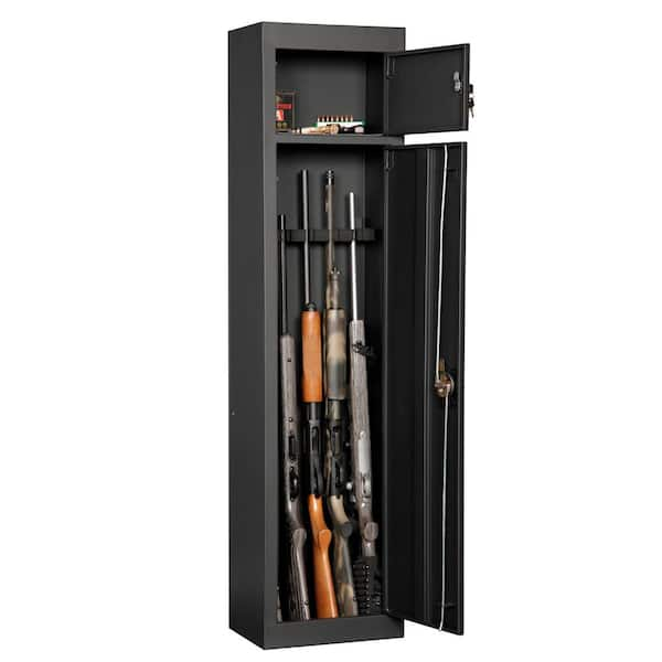 American Furniture Classics 5 Gun Metal Security Cabinet, Black