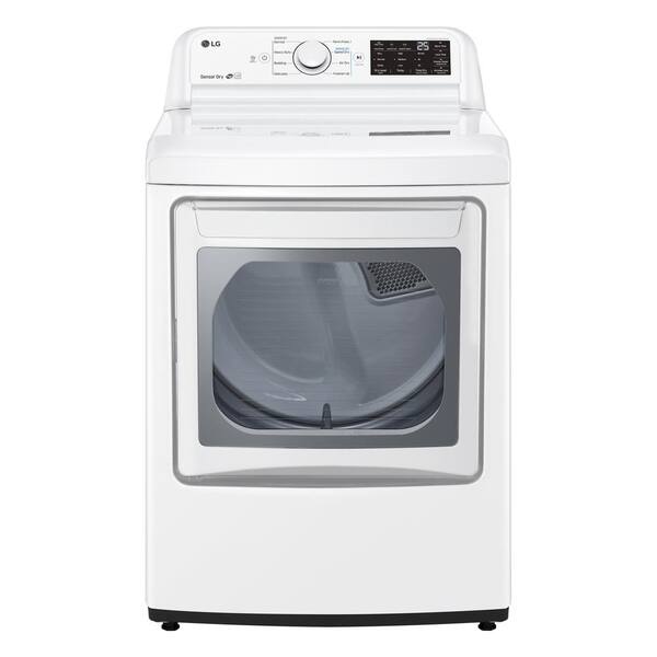 LG 7.3 cu. ft. Ultra Large White Electric Vented Dryer with EasyLoad Door and Sensor Dry, ENERGY STAR