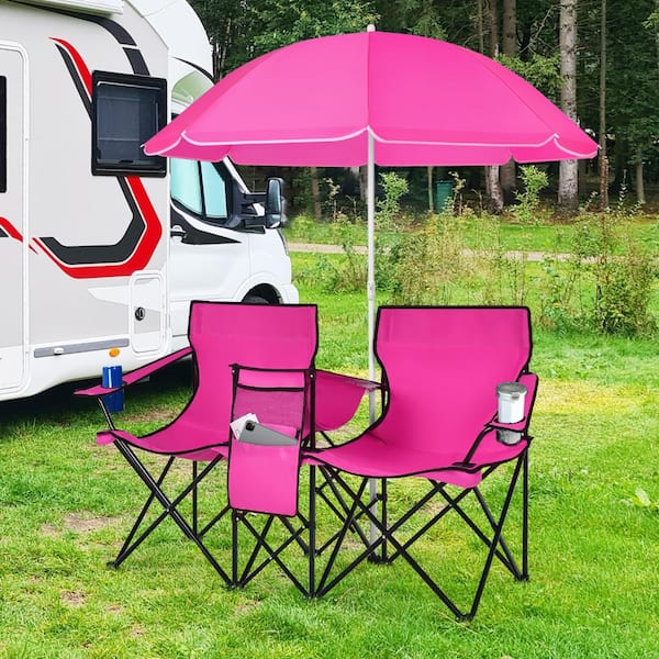 SKONYON Portable Folding Double Picnic Chair with Removable
