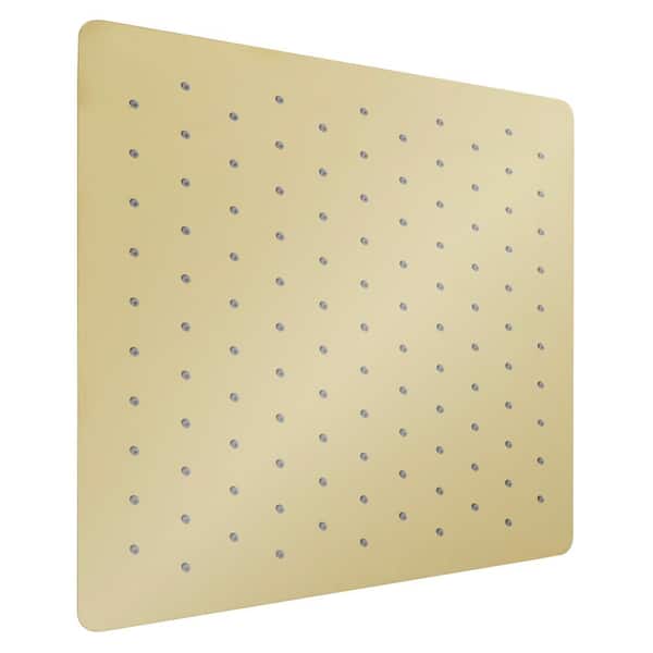 ZLINE Kitchen and Bath Bliss 1-Spray Patterns 16 in. Wall Mount Fixed Shower Head in Polished Gold