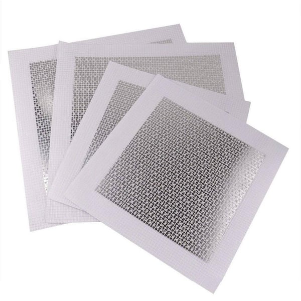 8 in. x 8 in. Self-Adhesive Aluminum Wall Repair Patch Drywall Repair Tools Dry Wall Hole Quick Repair（6 pack）