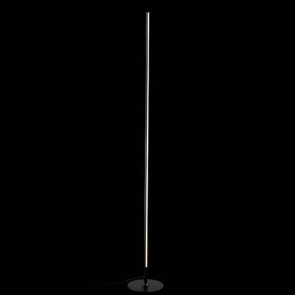 JONATHAN Y Iris 59.5 in. Black LED Integrated Floor Lamp JYL7007C