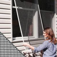 36 in. x 84 in. Charcoal Fiberglass All-In-One Screen Repair Kit for Windows and Door