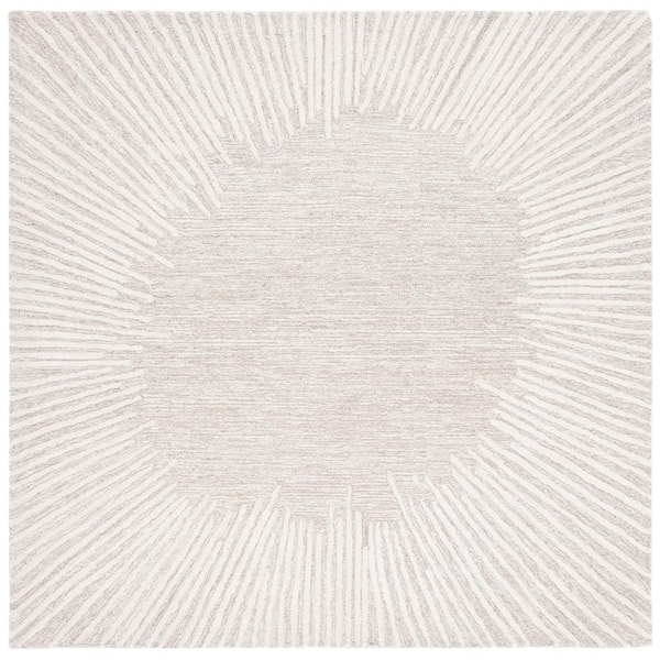 SAFAVIEH Abstract Natural/Ivory 6 ft. x 6 ft. Marle Eclectic Square Area Rug