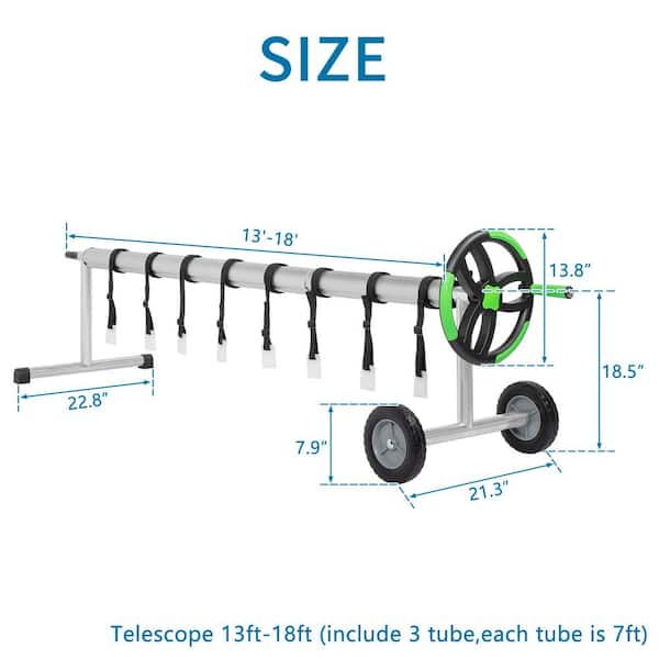 Deluxe Stainless Steel In-ground Reel System, up to 18 ft - The