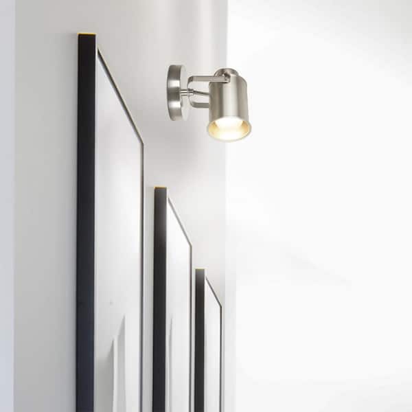 6.25 in. Brushed Nickel Architect;Task & Reading Desk Lamp Metal Shade