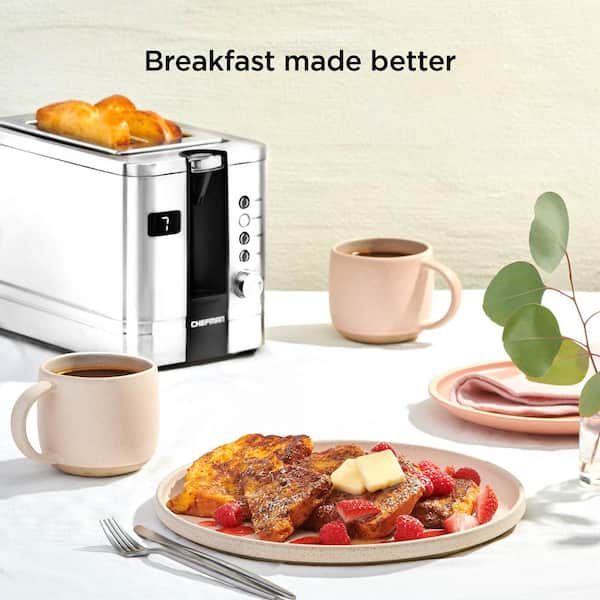  2 Slice Toaster, Retro Bread Toaster with LED Digital Countdown  Timer, Extra Wide Slots Toasters with 6 Bread Shade Settings, Bagel,  Cancel, Defrost Function, High Lift Lever, Removal Crumb Tray 