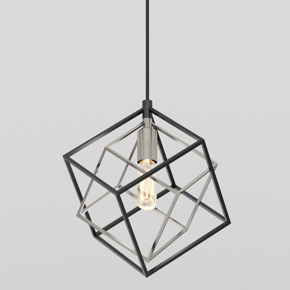 Imperium Black and Chrome Steel Mini Pendant Light Fixture