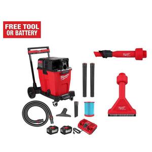 M18 FUEL 12 Gal Cordless Dual-Battery Wet/Dry Shop Vac Kit with AIR-TIP 1-1/4 in. - 2-1/2 in. Utility Brush and Nozzle