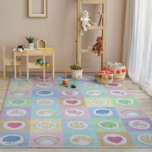 Care Bears Baby Badges Multi 3 ft. 3 in. x 5 ft. Area Rug