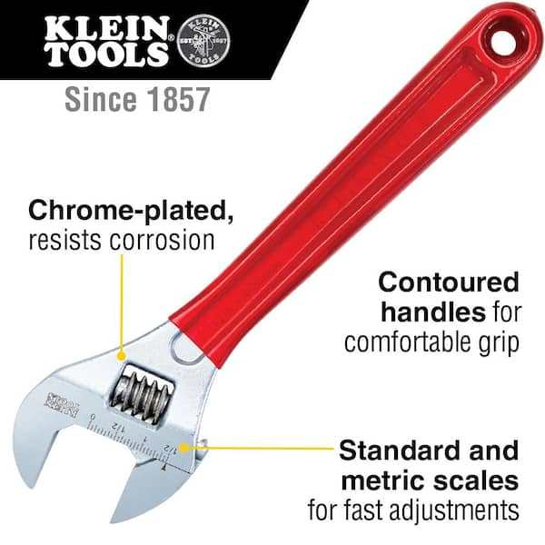 1-1/2 in. Extra Capacity Adjustable Wrench with Plastic Dipped Handle