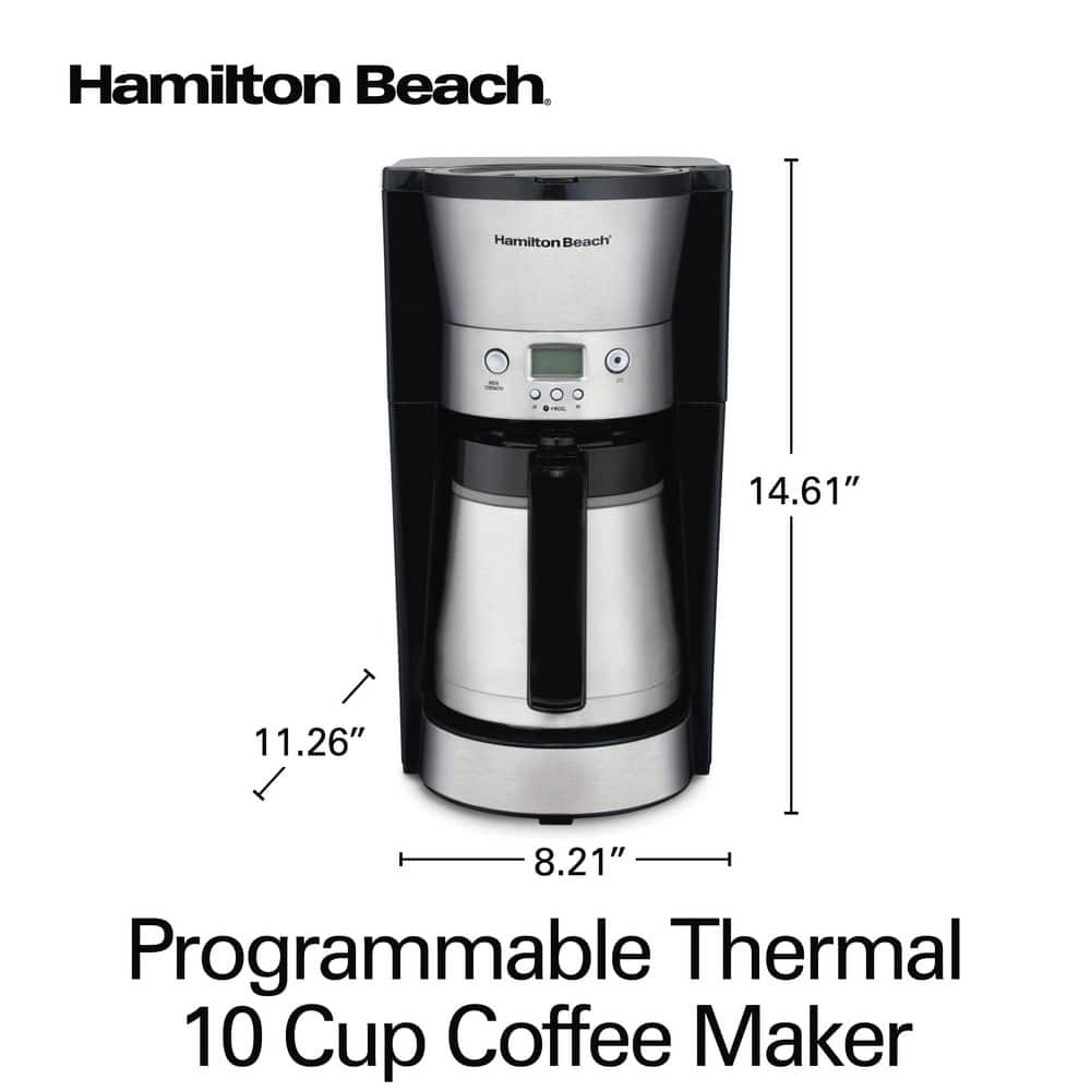 Hamilton Beach 10-Cup Stainless Steel Programmable Thermal Coffee Maker