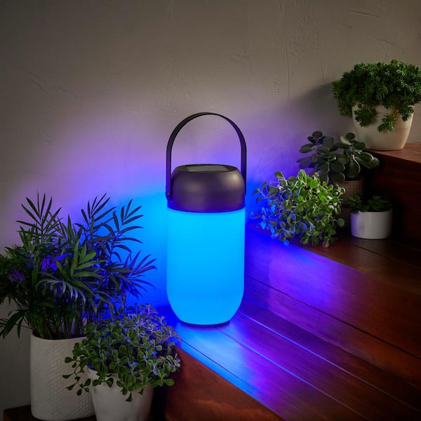 Hampton Bay Tarkio Matte Black Color Changing Integrated LED