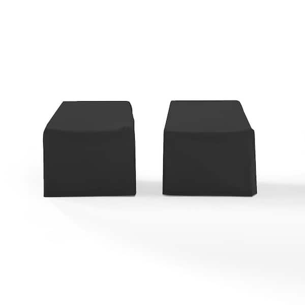 2-piece Black Outdoor Chair Furniture Cover Set