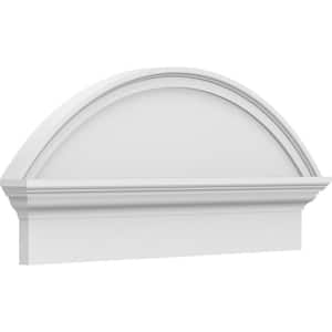 2-3/4 in. x 30 in. x 14-3/8 in. Segment Arch Smooth Architectural Grade PVC Combination Pediment Moulding