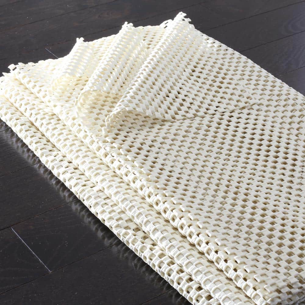 SAFAVIEH Grid White 2 Ft X 4 Ft Non Slip Rug Pad PAD111 24SET2 The   Safavieh Rug Pads Pad111 24set2 64 1000 