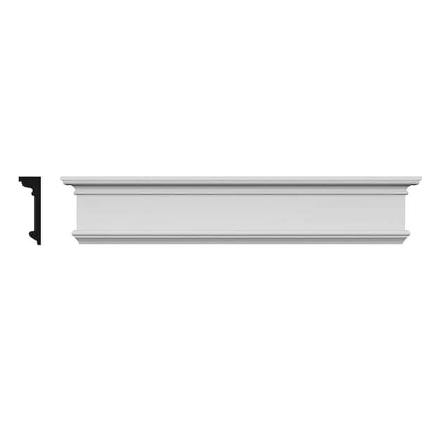 Ekena Millwork 3/8 in. x 24 in. x 8-5/8 in. Polyurethane Bedford Crosshead Moulding
