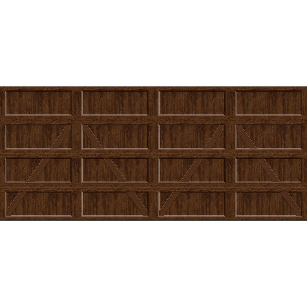 Bridgeport Steel Design A 16 ft. x 7 ft. Non-Insulated Wood-Look Walnut Finish Garage Door without Windows price history on PriceWatchPro