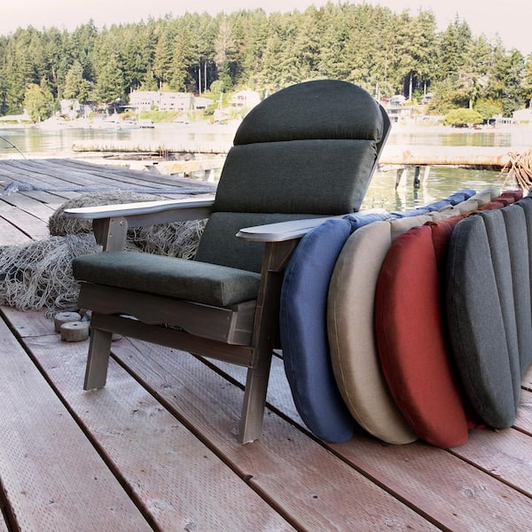 Patio Adirondack Chair Cushion with Fixing Straps and Seat Pad-Beige | Costway