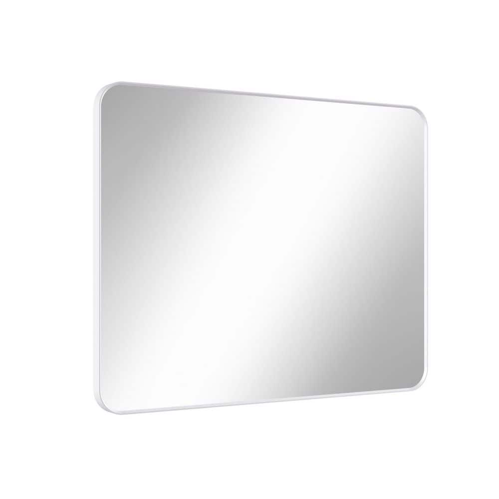 40 in. W x 32 in. H Rectangular Metal Framed Wall Mounted Bathroom Vanity Mirror in White with Copper-Free Glass price history on PriceWatchPro