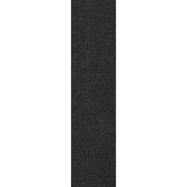 Foss Black Commercial/Residential 9 in. x 36 in. Peel and Stick Carpet Tile Plank 16 Tiles/Case (36 sq. ft.)