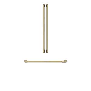 33 in. French Door Refrigerator Handle Kit in Brushed Brass