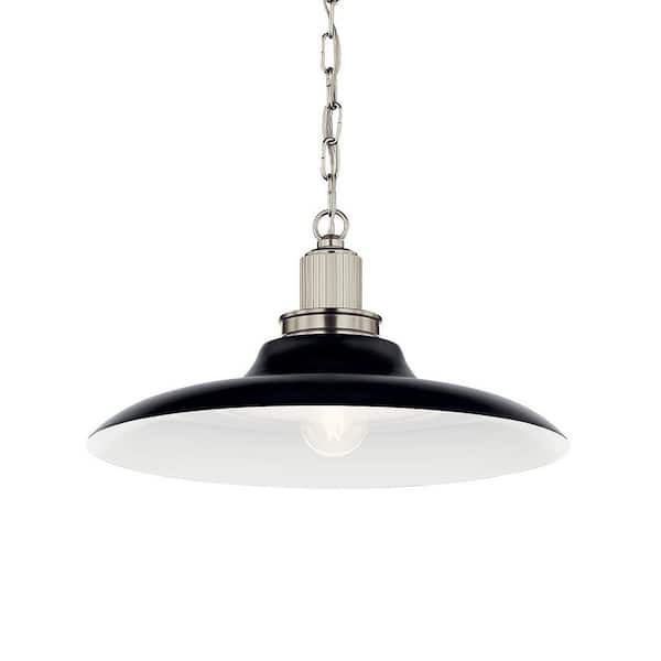 Sarek 1-Light Convertible Pendant/Semi Flush in Black
