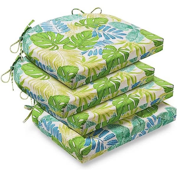 Unbranded Outdoor Throw Pillow Chair Cushions 17 in. x 16 in. x 2 in. Pack of 4, Patio Cushions for Outdoor Furniture