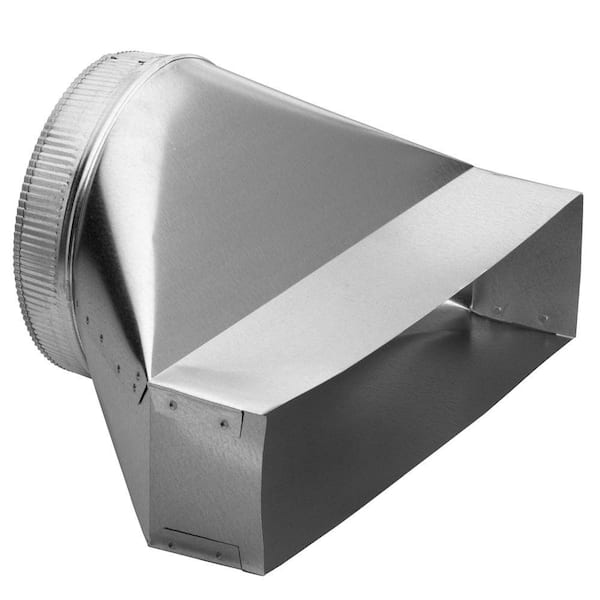 Broan-NuTone 4-1/2 in. x 18-1/2 in. to 10 in. Round Galvanized Steel Vertical Duct Transition