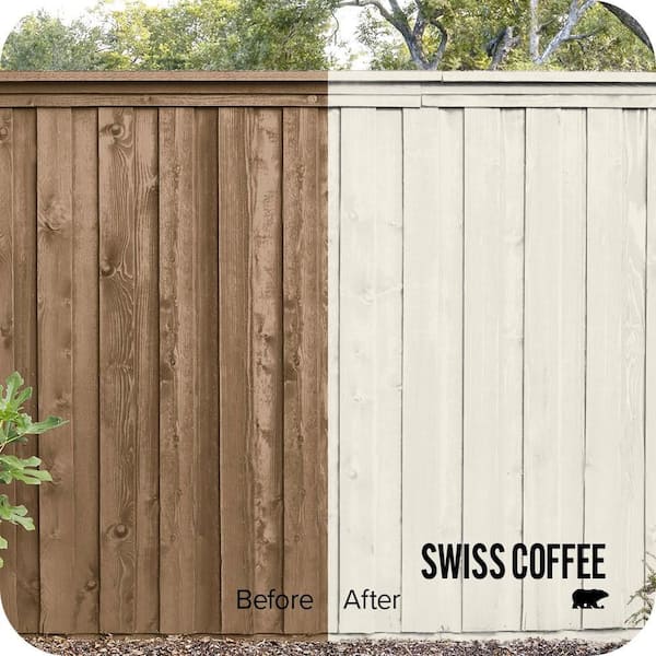 5 gal. #12 Swiss Coffee Solid Color House and Fence Exterior Wood Stain