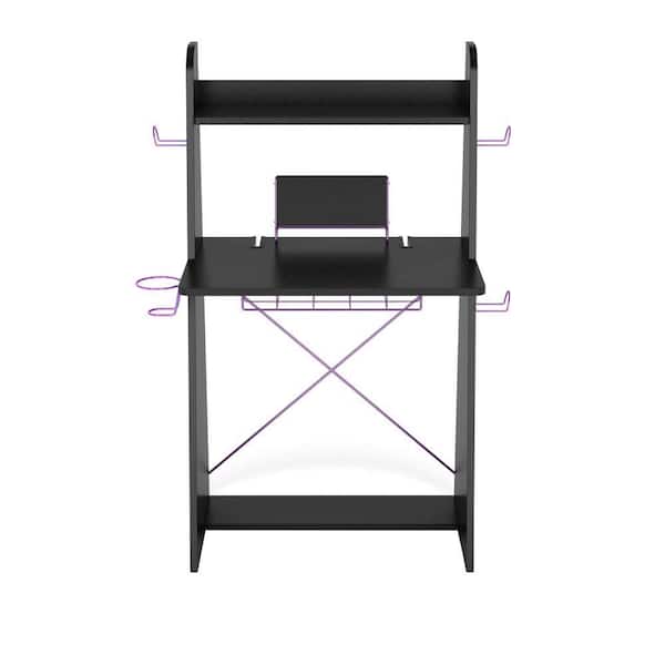 Atlantic Ladder Desk in Black With Purple Edging-DISCONTINUED