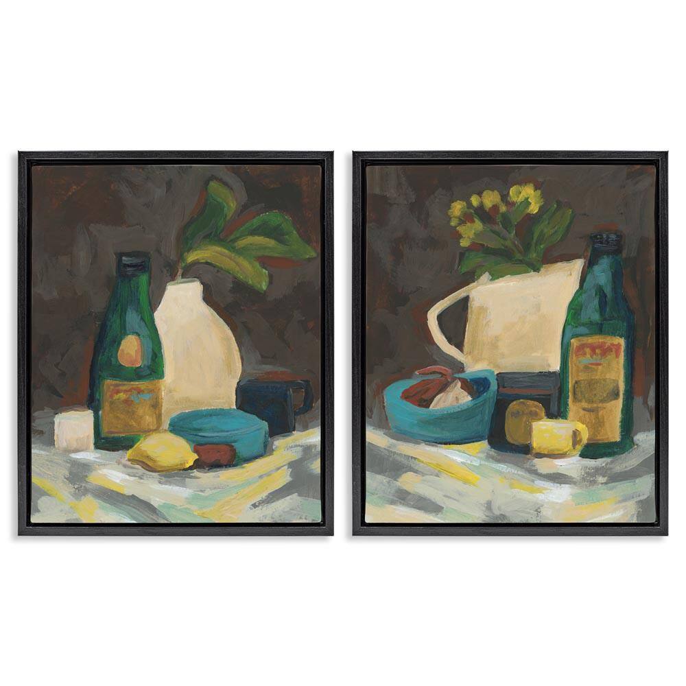 Mixed Sundries Still Life by June Erica Vess 2 Pieces Black Floater Frame Food Graphic Art Print 21 in. x 17 in. price history on PriceWatchPro