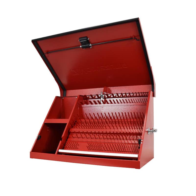 37 in. W x 18 in. D Portable Red Triangle Top Tool Chest for Sockets, Wrenches and Screwdrivers