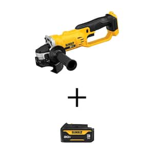 20-Volt MAX Lithium-Ion Cordless 4.5 in. - 5 in. Angle Grinder with 20-Volt Premium 3.0Ah Battery Pack