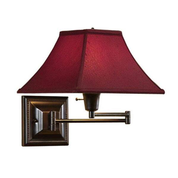 Home Decorators Collection 1-Light Bronze/Copper Kingston Swing-Arm Pin-Up Lamp