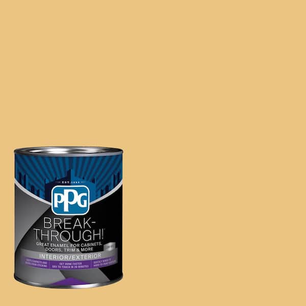Break-Through! 1 qt. PPG1208-4 Gold Buff Satin Door, Trim & Cabinet Paint