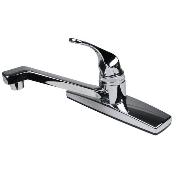 Ultra Faucets Non Metallic Series Single-Handle Standard Kitchen Faucet in Chrome