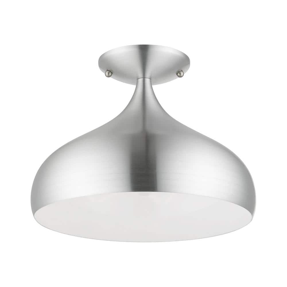Amador Transitional Teardrop Flush Mount in Brushed Aluminum
