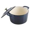 MARTHA STEWART 7 qt. Enameled Cast Iron Dutch Oven in Linen with Self  Basting Lid 985119761M - The Home Depot