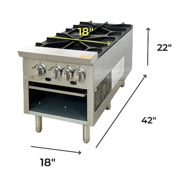 NSF 18 in. Stock Pot Range 2 Burners