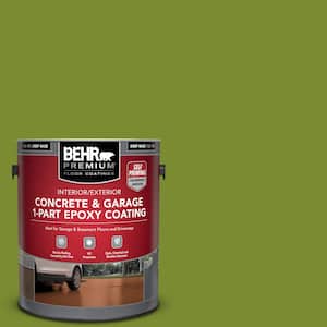 1 gal. #P360-7 Sassy Grass Self-Priming 1-Part Epoxy Satin Interior/Exterior Concrete and Garage Floor Paint